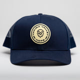 Navy Trucker Hat with PVC Patch