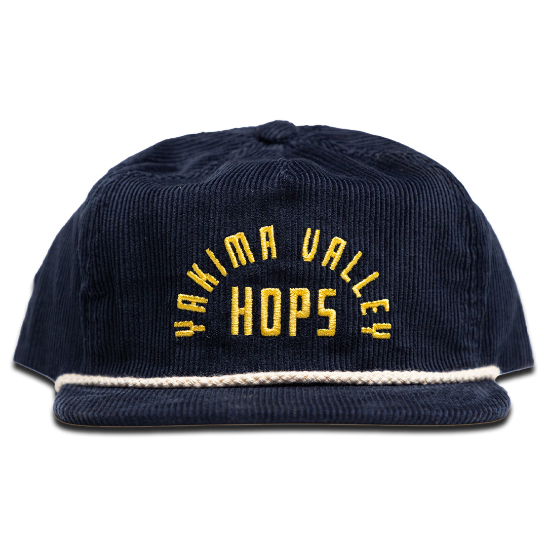 Navy Blue Corduroy Rope Hat