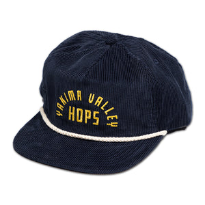 Navy Blue Corduroy Rope Hat