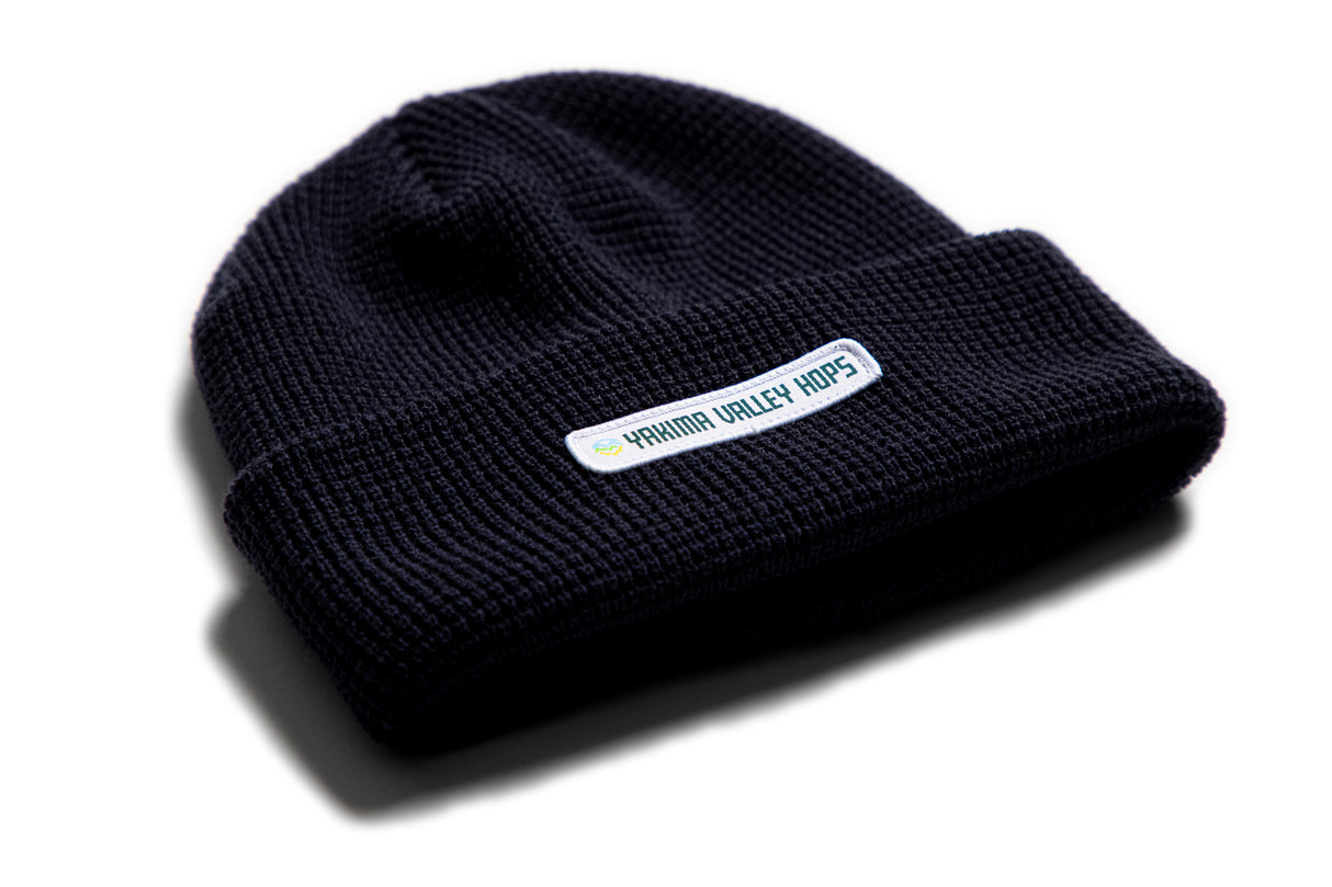 Navy Blue Waffle Beanie