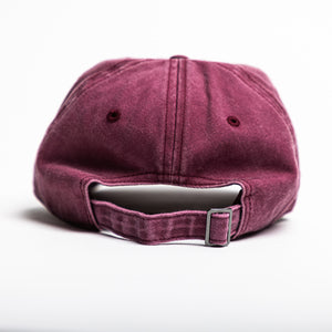 Maroon Hat with Embroidered Hop Cone
