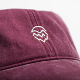 Maroon Hat with Embroidered Hop Cone