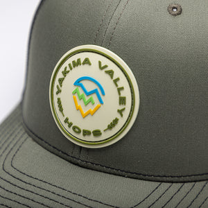 Green Mesh Backed Hat with PVC Patch